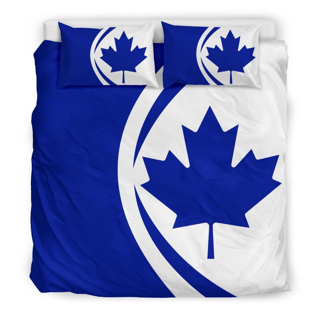 Canada Maple Leaf Bedding Set - Circle Style 02 - Vibe Hoodie Shop