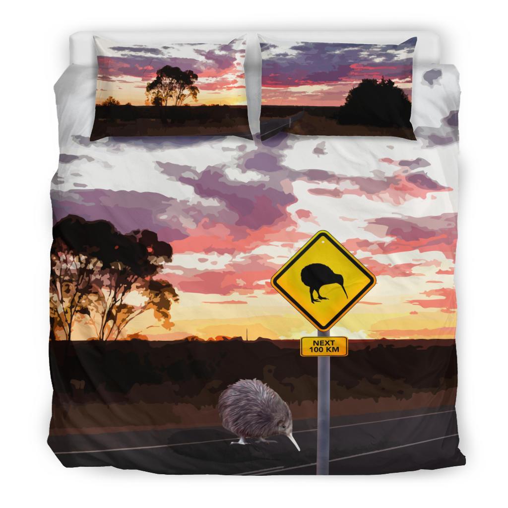New Zealand Bedding Set, Kiwi Bird Duvet Cover And Pillow Case - Vibe Hoodie Shop