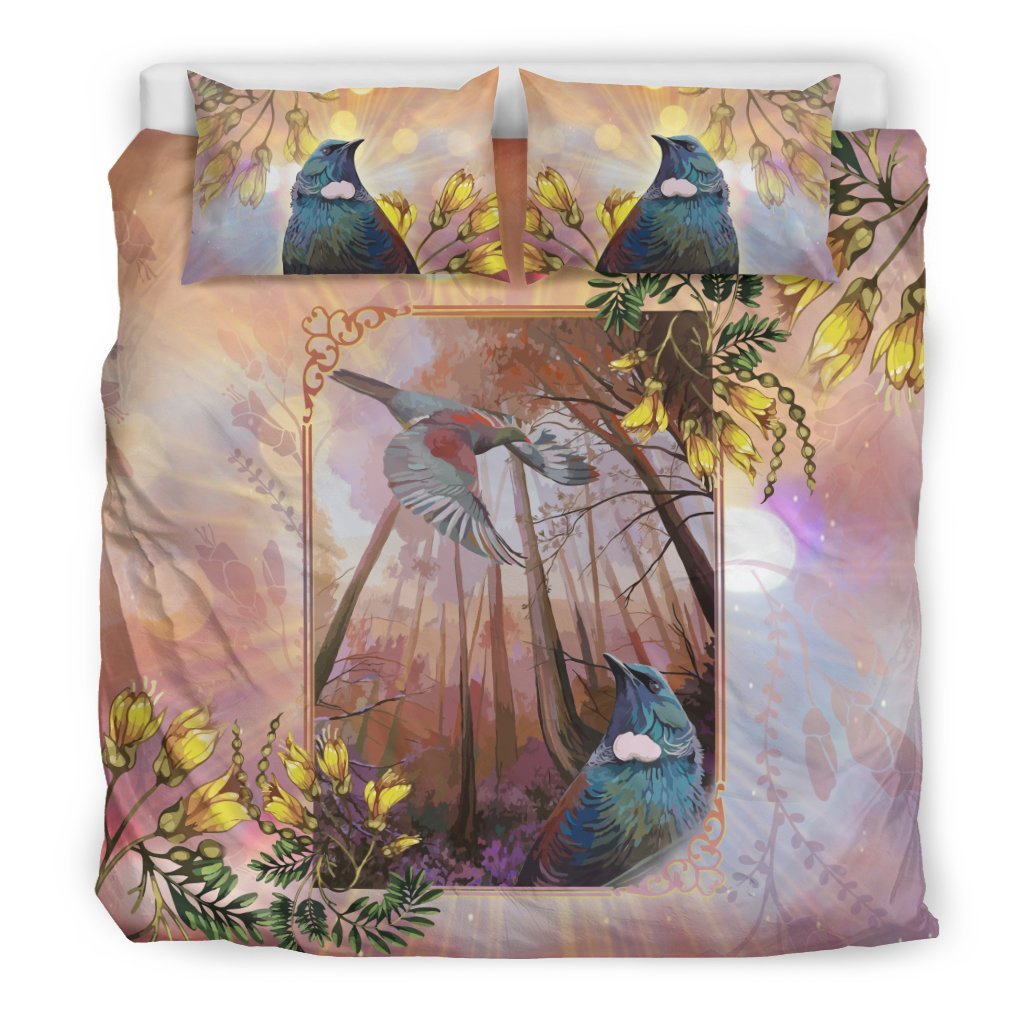 New Zealand Bedding Set, Fairy Bluebird Duvet Cover And Pillow Case - Vibe Hoodie Shop