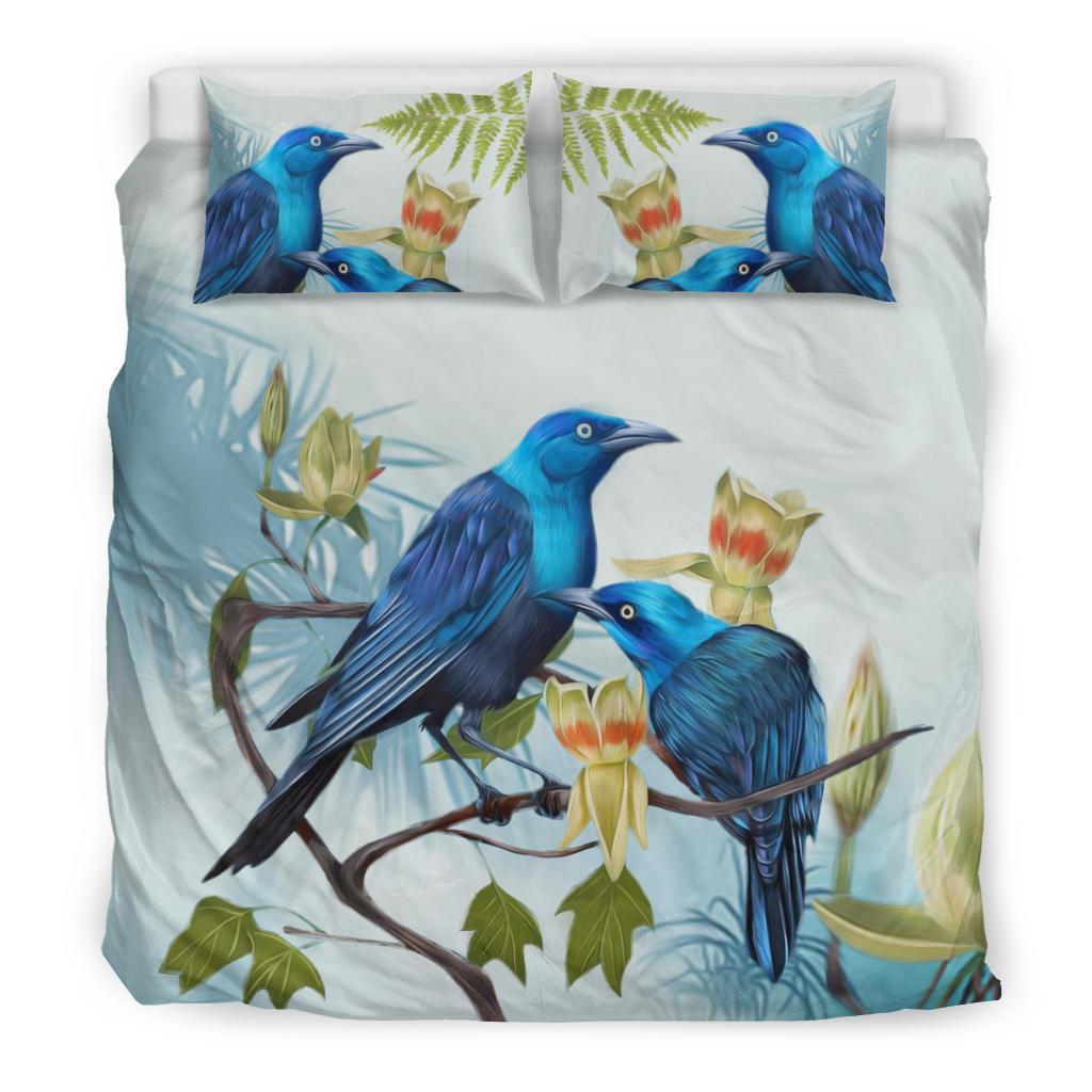 New Zealand Bedding Set, Tui Bird Duvet Cover And Pillow Case - Vibe Hoodie Shop