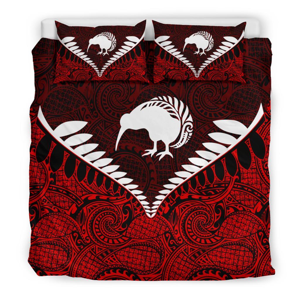 New Zealand Koru Bedding Set, Kiwi Bird Duvet Cover And Pillow Case 01 - Vibe Hoodie Shop