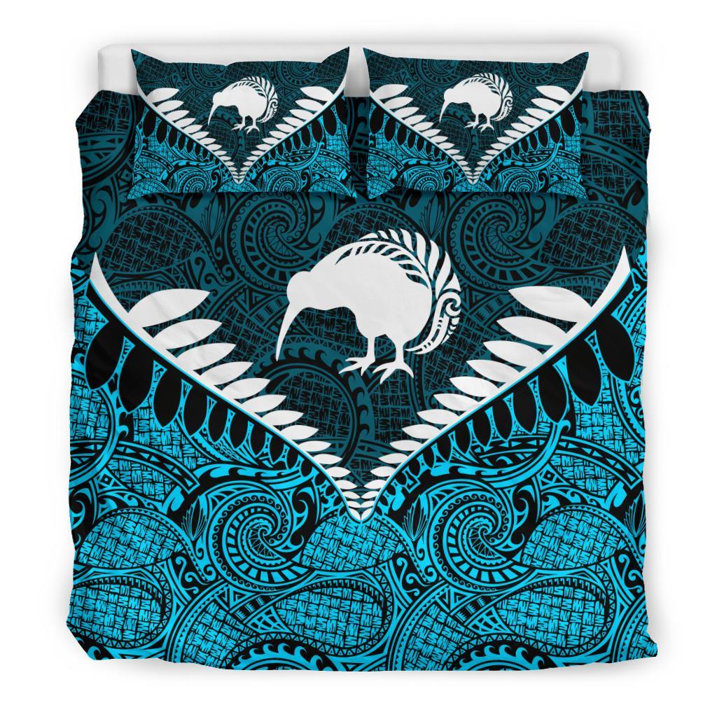 New Zealand Koru Bedding Set, Kiwi Bird Duvet Cover And Pillow Case 02 - Vibe Hoodie Shop
