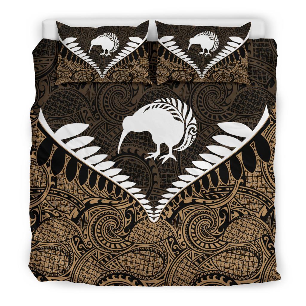 New Zealand Koru Bedding Set, Kiwi Bird Duvet Cover And Pillow Case 03 - Vibe Hoodie Shop