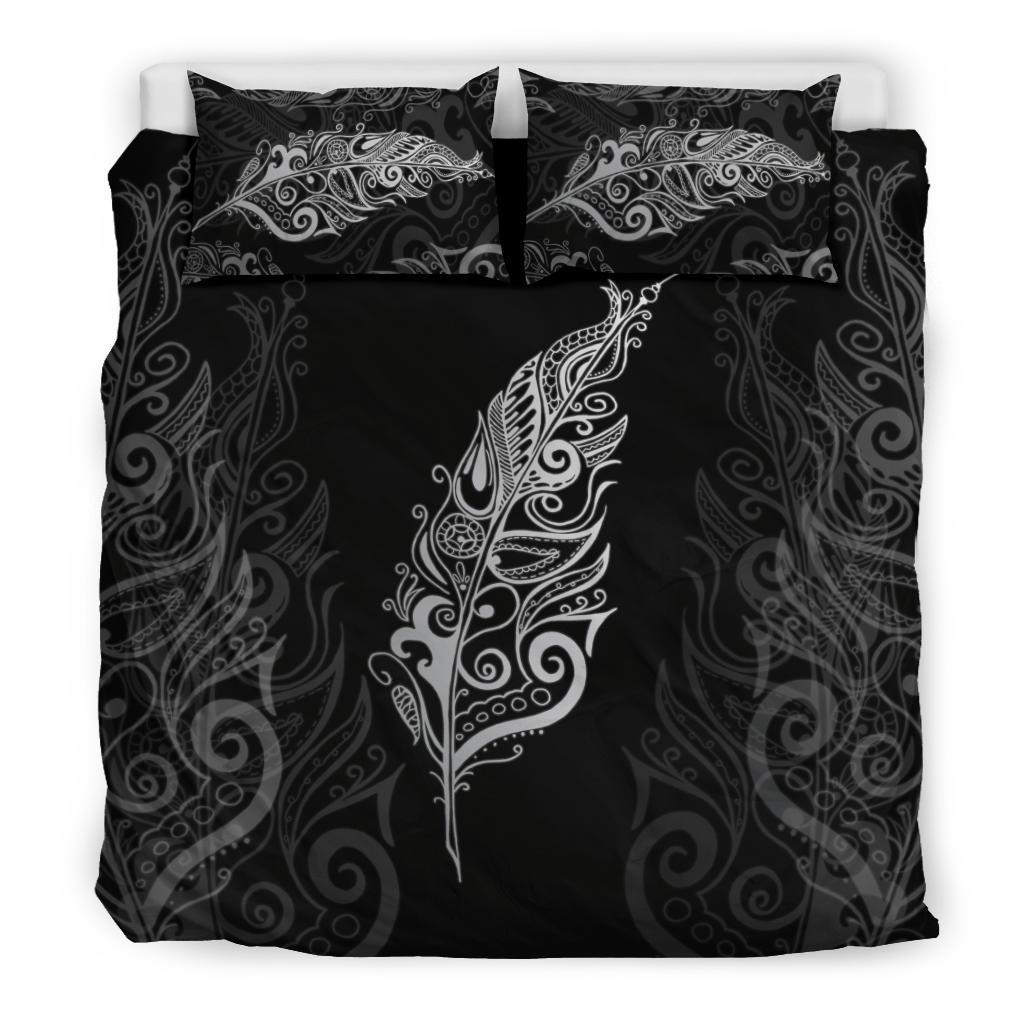Light Silver Fern New Zealand Bedding Set - Vibe Hoodie Shop