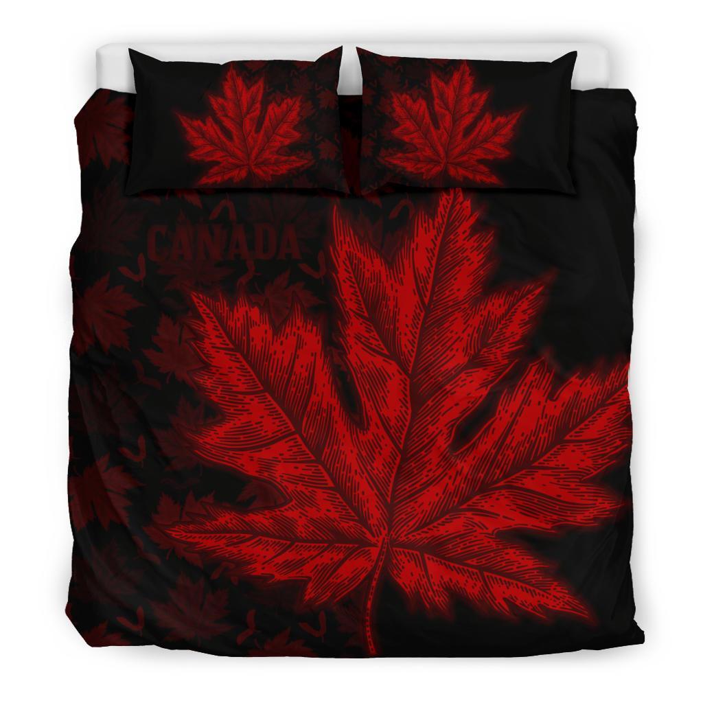 Canada Highlight Maple Leaf Bedding Set - Vibe Hoodie Shop