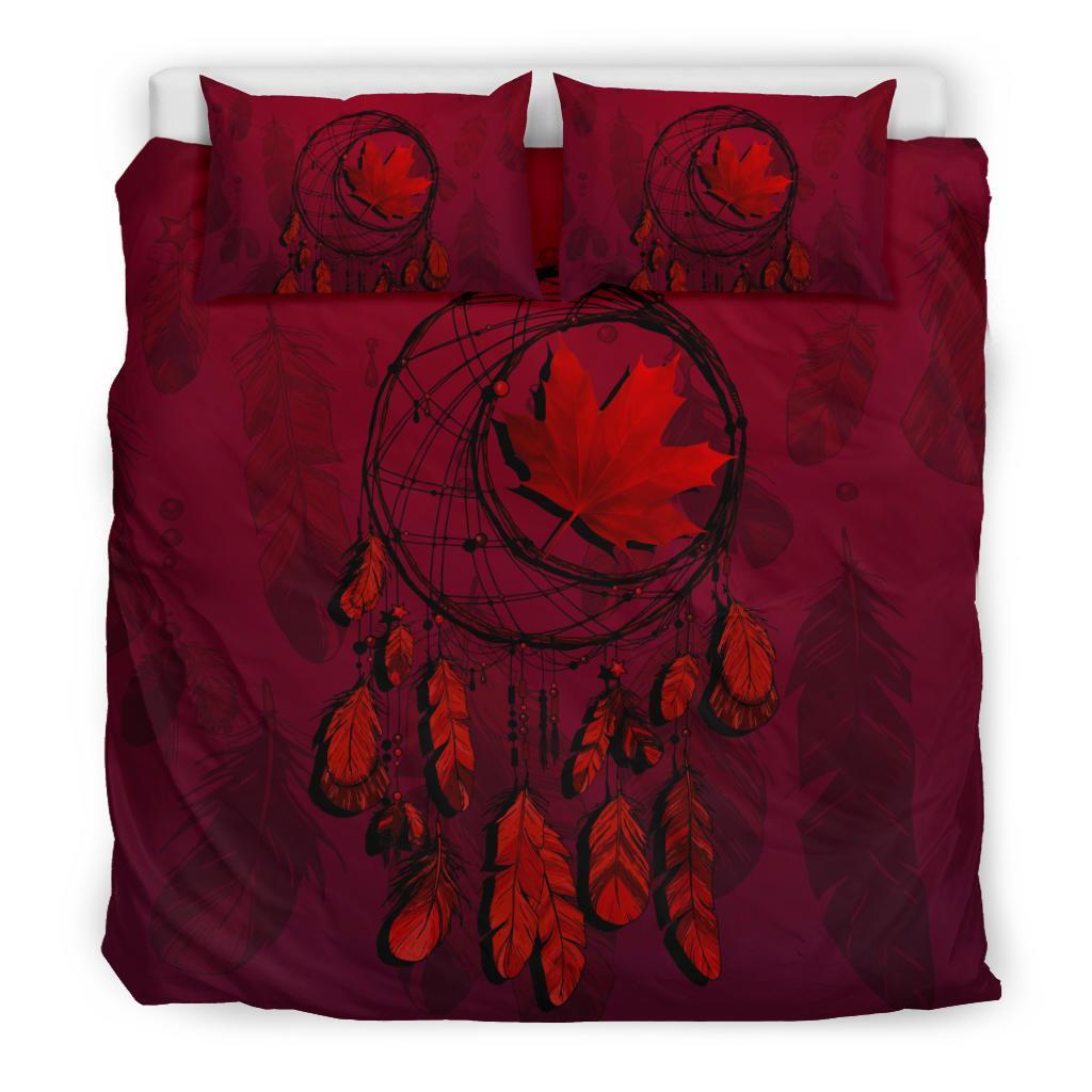 Canada Maple Leaf Dreamcatcher Bedding Set - Vibe Hoodie Shop