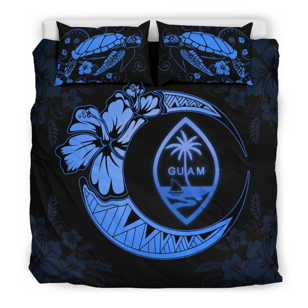 Guam Moon Bedding Set Deep Blue - Vibe Hoodie Shop