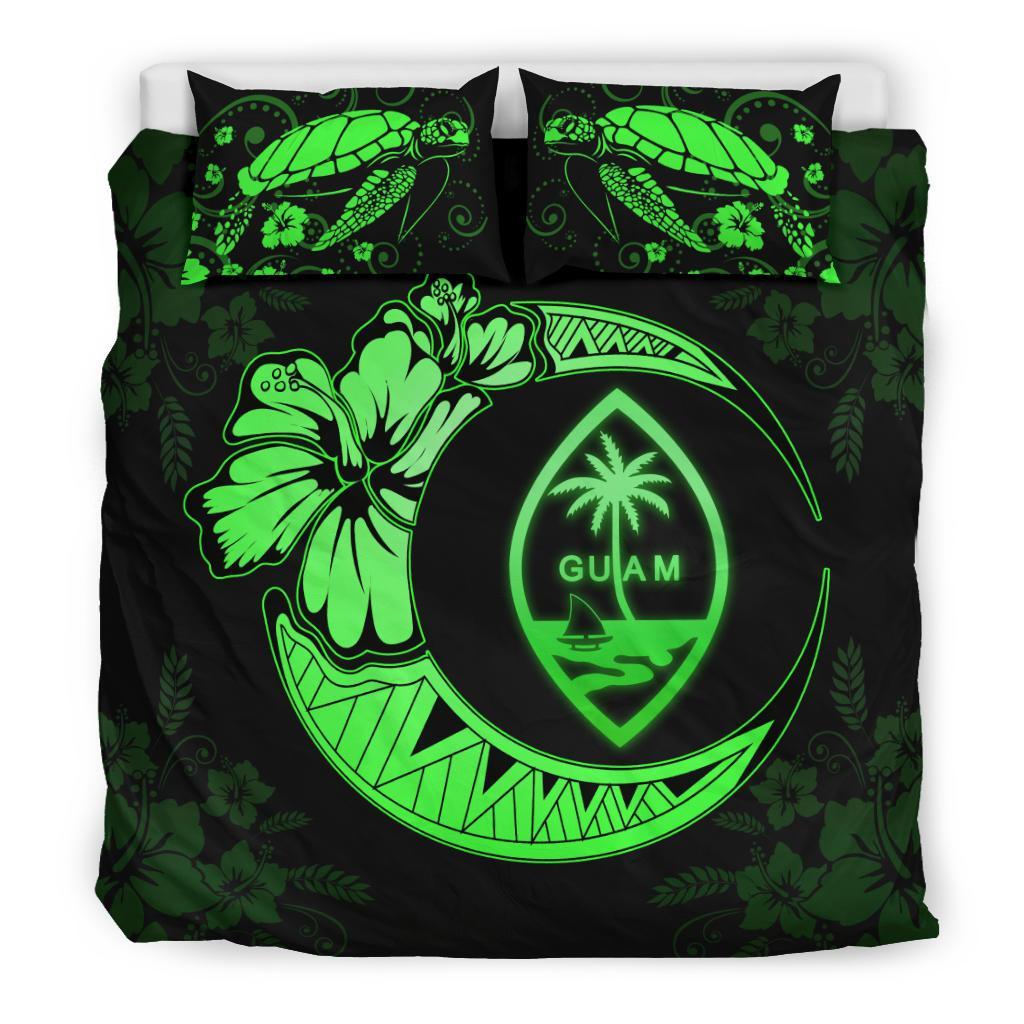 Guam Moon Bedding Set Green - Vibe Hoodie Shop