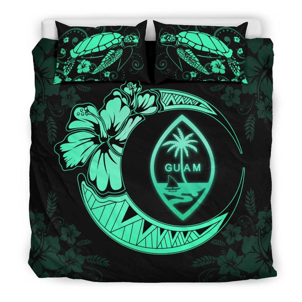 Guam Moon Bedding Set Turquoise - Vibe Hoodie Shop