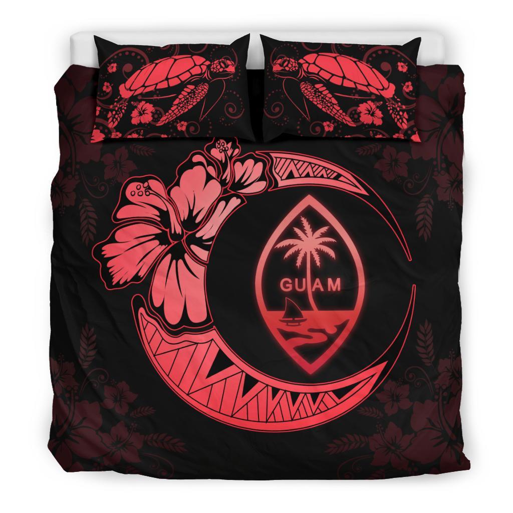 Guam Moon Bedding Set Red - Vibe Hoodie Shop