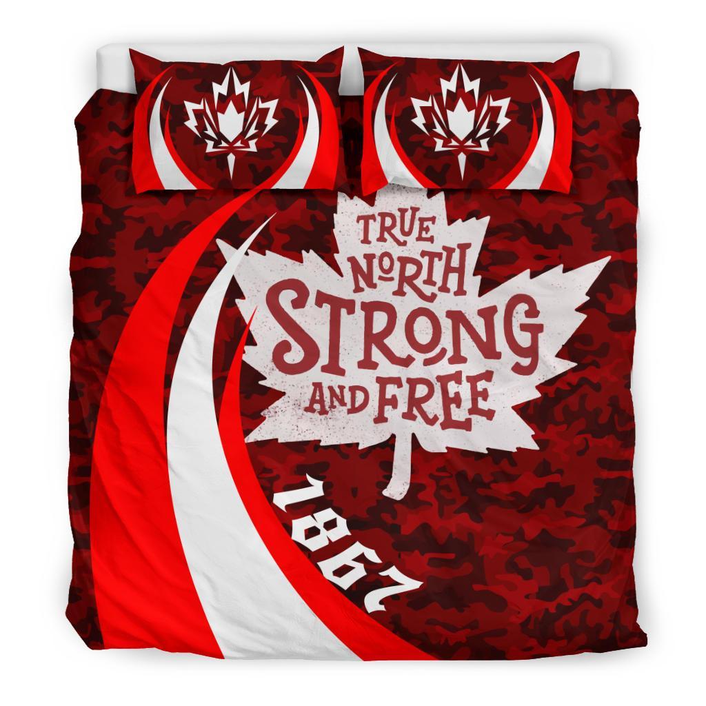 Canada - True North Strong And Free Bedding Set - Vibe Hoodie Shop