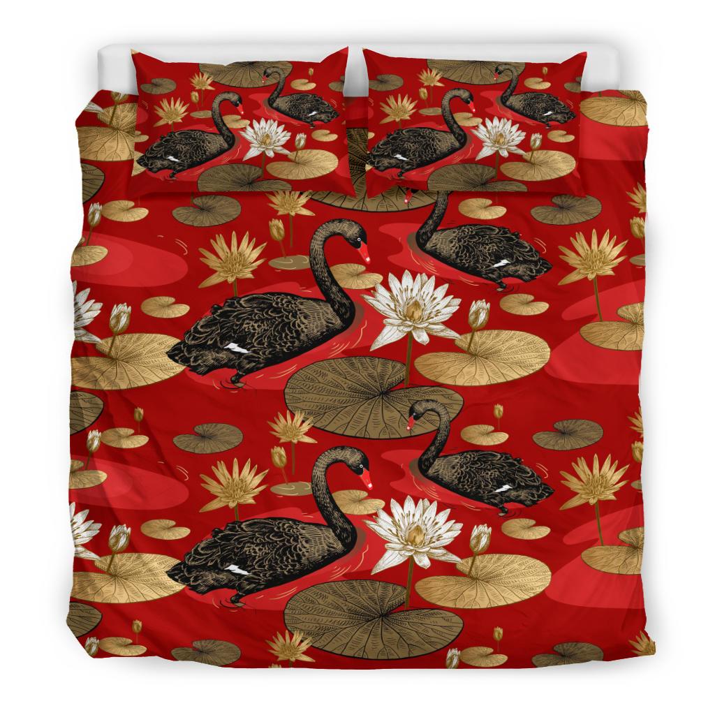 Australia Bedding Sets - Swans Bed Lake Landscape Art Sets - Vibe Hoodie Shop