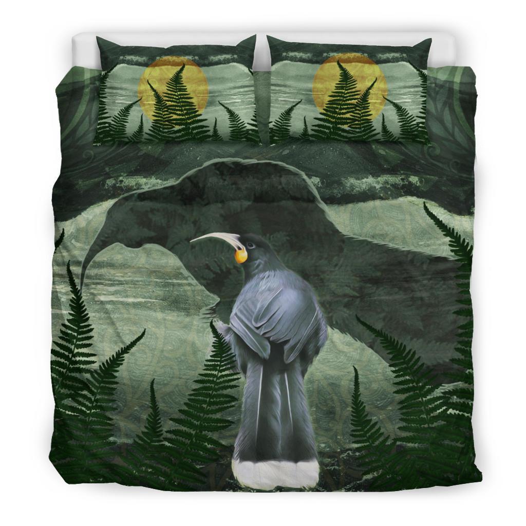 New Zealand Bedding Set, Huia Bird Duvet Cover And Pillow Case - Vibe Hoodie Shop