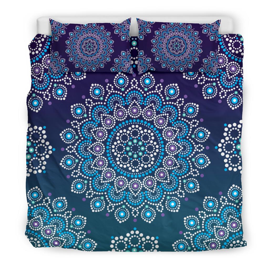 Aboriginal Bedding Sets, Mandala Art Circle Dot Painting Ver01 - Vibe Hoodie Shop