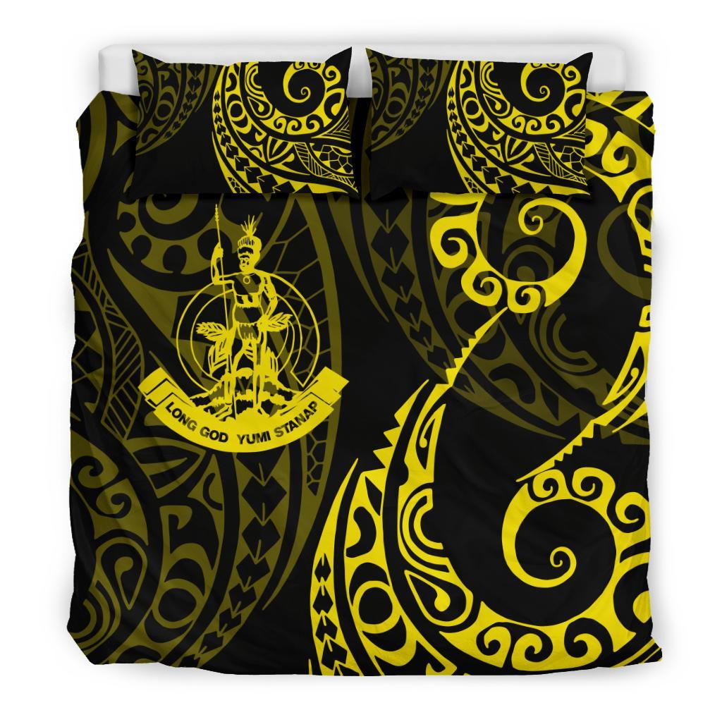 Vanuatu Polynesian Bedding Set - Tattoo Style 02 - Vibe Hoodie Shop