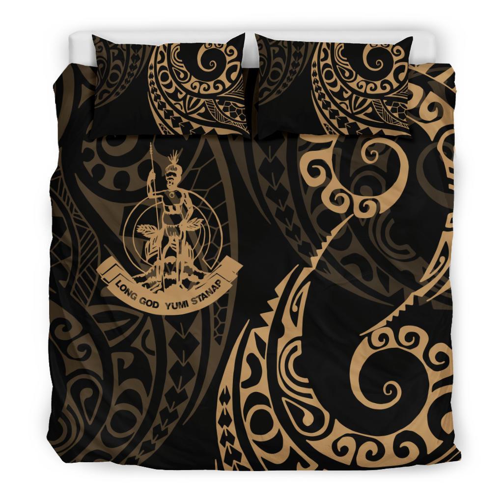 Vanuatu Polynesian Bedding Set - Tattoo Style 04 - Vibe Hoodie Shop