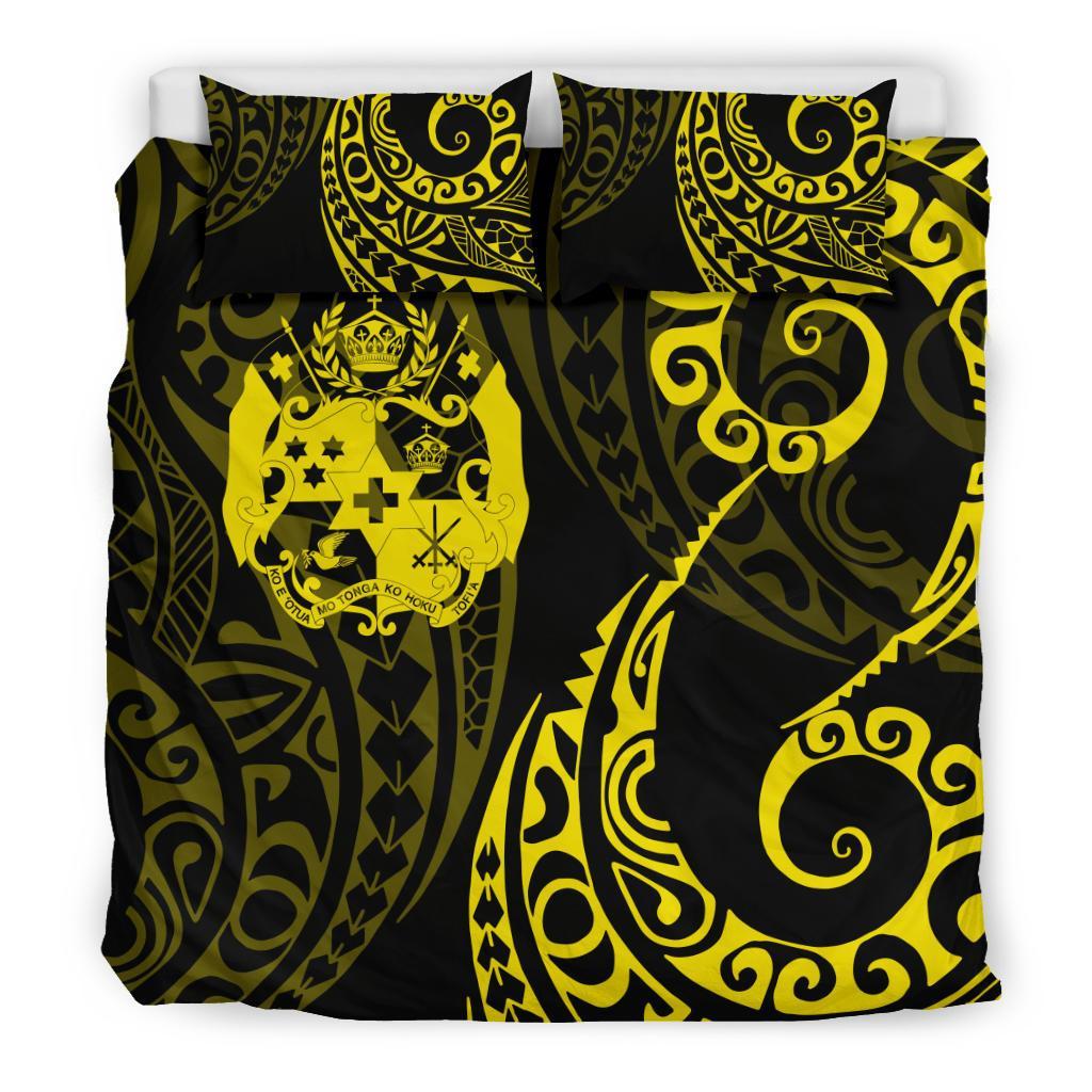 Tonga Polynesian Bedding Set - Tattoo Style 02 - Vibe Hoodie Shop