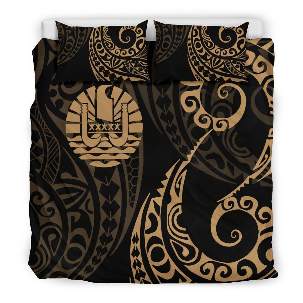 Tahiti Polynesian Bedding Set - Tattoo Style 04 - Vibe Hoodie Shop