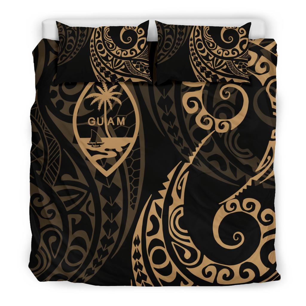 Guam Polynesian Bedding Set - Tattoo Style 02 - Vibe Hoodie Shop