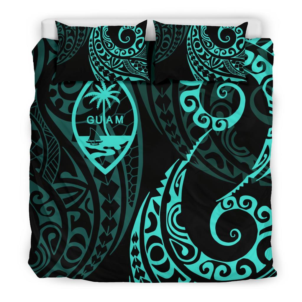 Guam Polynesian Bedding Set - Tattoo Style 06 - Vibe Hoodie Shop