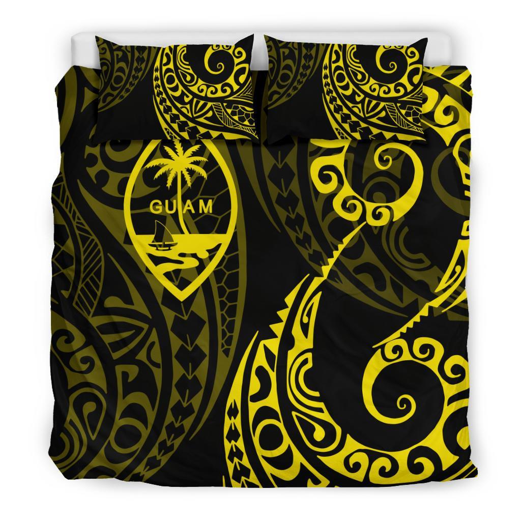 Guam Polynesian Bedding Set - Tattoo Style 08 - Vibe Hoodie Shop