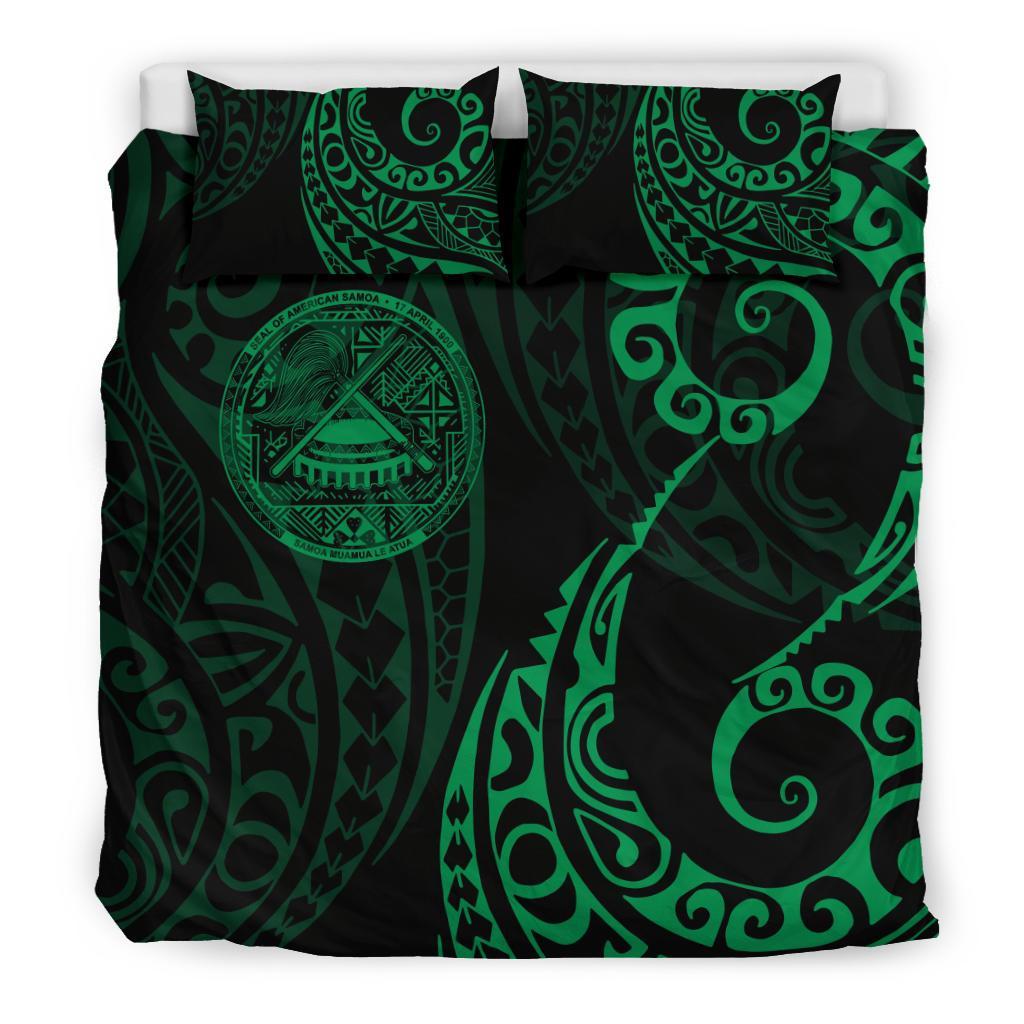 American Samoa Polynesian Bedding Set - Tattoo Style 05 - Vibe Hoodie Shop