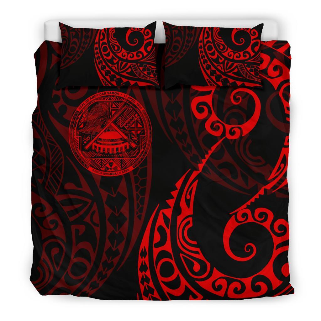 American Samoa Polynesian Bedding Set - Tattoo Style 06 - Vibe Hoodie Shop