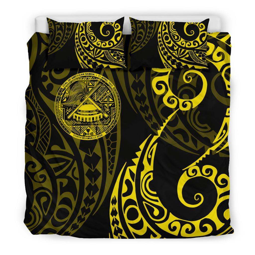 American Samoa Polynesian Bedding Set - Tattoo Style 08 - Vibe Hoodie Shop