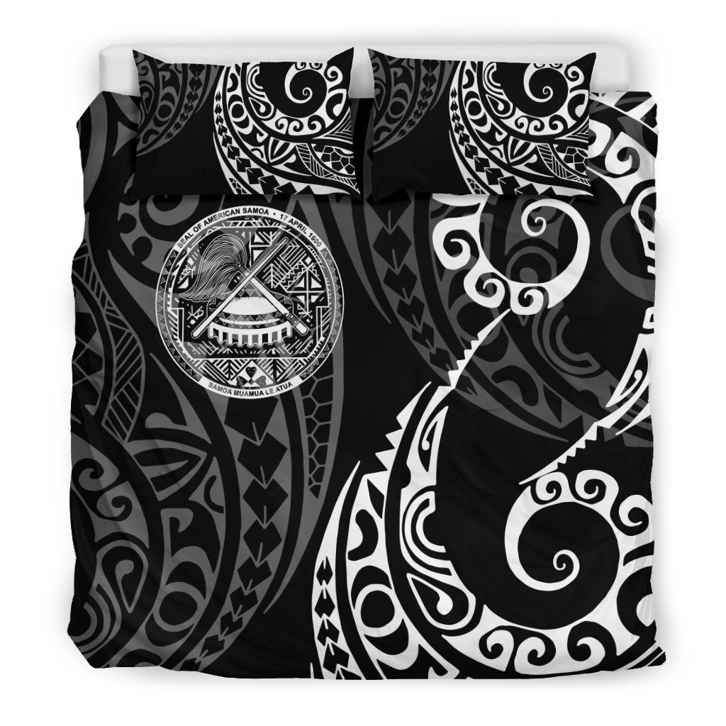 American Samoa Polynesian Bedding Set - Tattoo Style 04 - Vibe Hoodie Shop