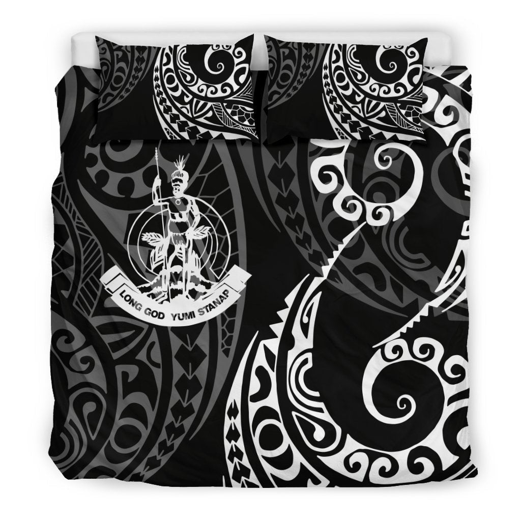 Vanuatu Polynesian Bedding Set - Tattoo Style 08 - Vibe Hoodie Shop