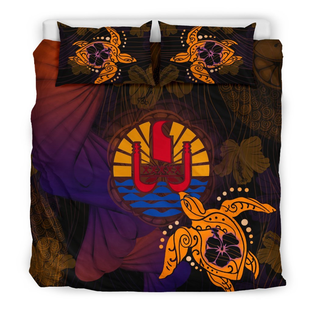 French Polynesia Bedding Set Turtle - Vibe Hoodie Shop