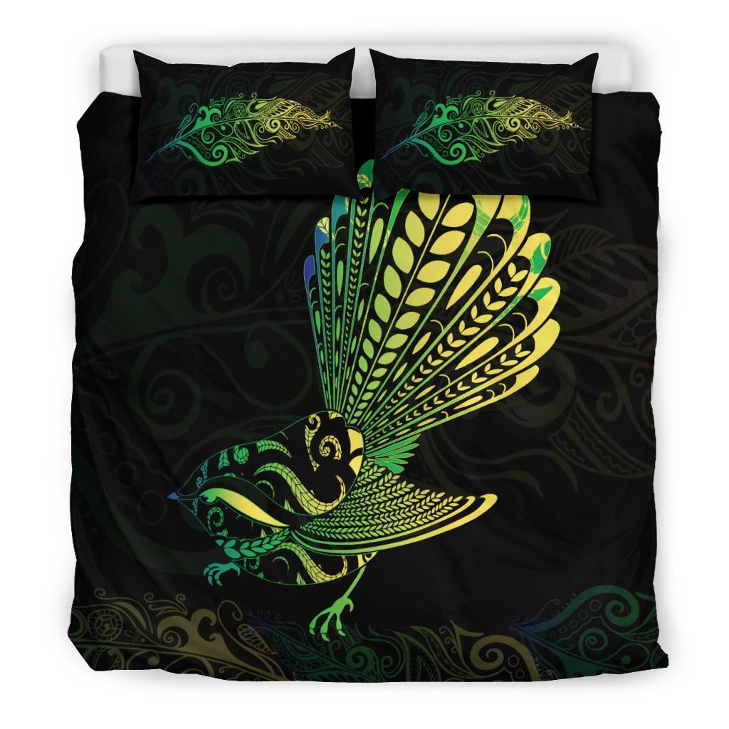 New Zealand Bedding Set, Fantail Bird Duvet Cover And Pillow Case - Vibe Hoodie Shop