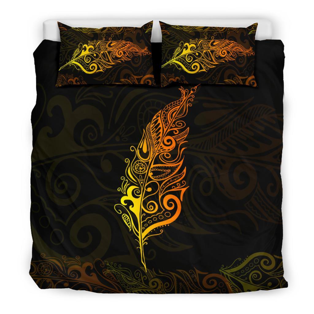 Light Silver Fern New Zealand Bedding Set - Sunrise Vibe - Vibe Hoodie Shop