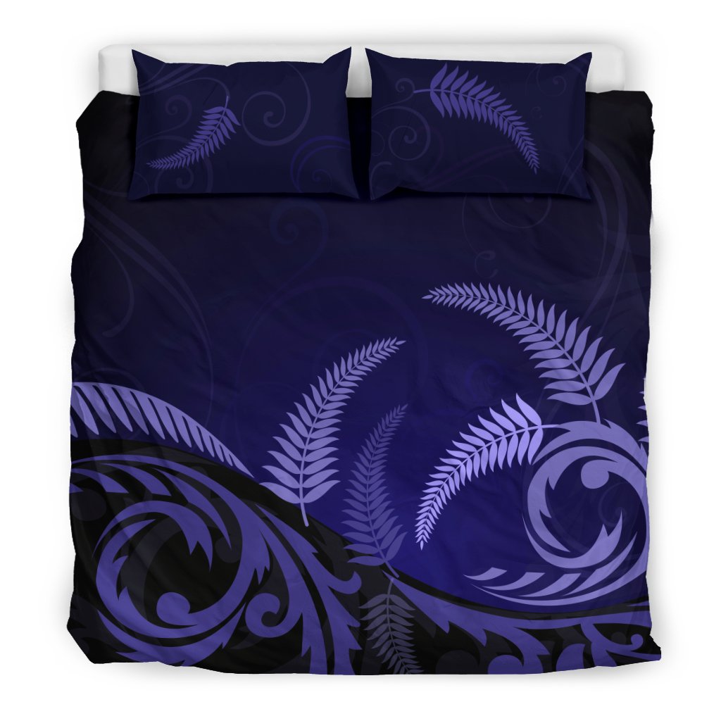 New Zealand Silver Fern Bedding Set - Navy - Vibe Hoodie Shop