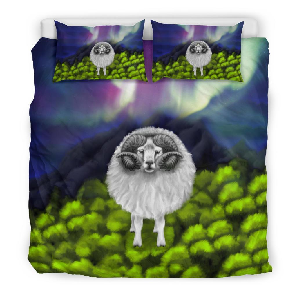 New Zealand Sheep Bedding Set Southern Lights - Vibe Hoodie Shop