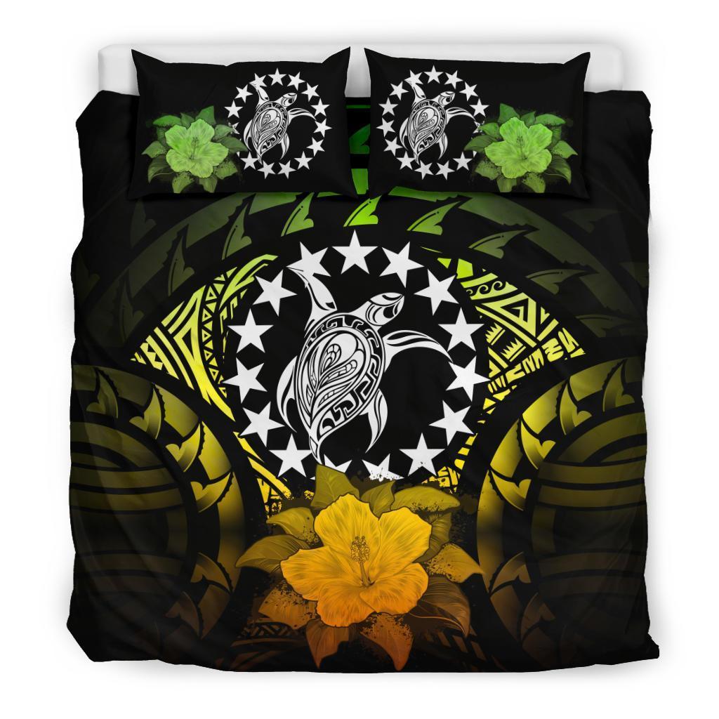 Cook Islands Reggae Hibiscus Bedding Set - Vibe Hoodie Shop