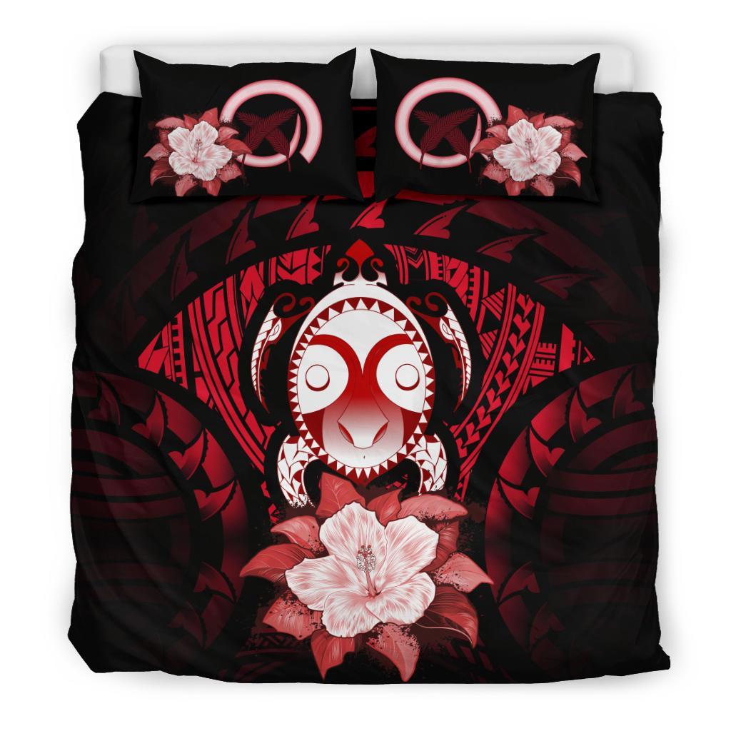 Vanuatu Red Hibiscus Bedding Set - Vibe Hoodie Shop