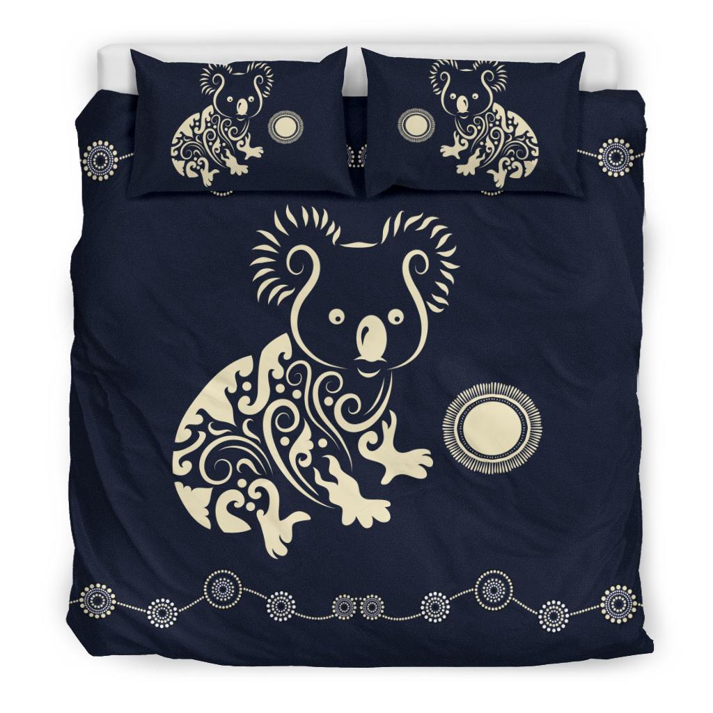 Aboriginal Bedding Sets, Koala Patterns Treasure Dot Painting Ver02 - Vibe Hoodie Shop