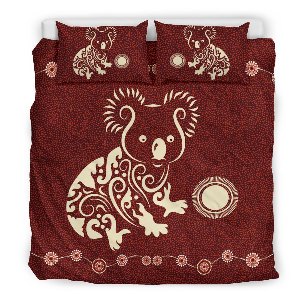 Aboriginal Bedding Sets, Koala Patterns Treasure Dot Painting Ver01 - Vibe Hoodie Shop