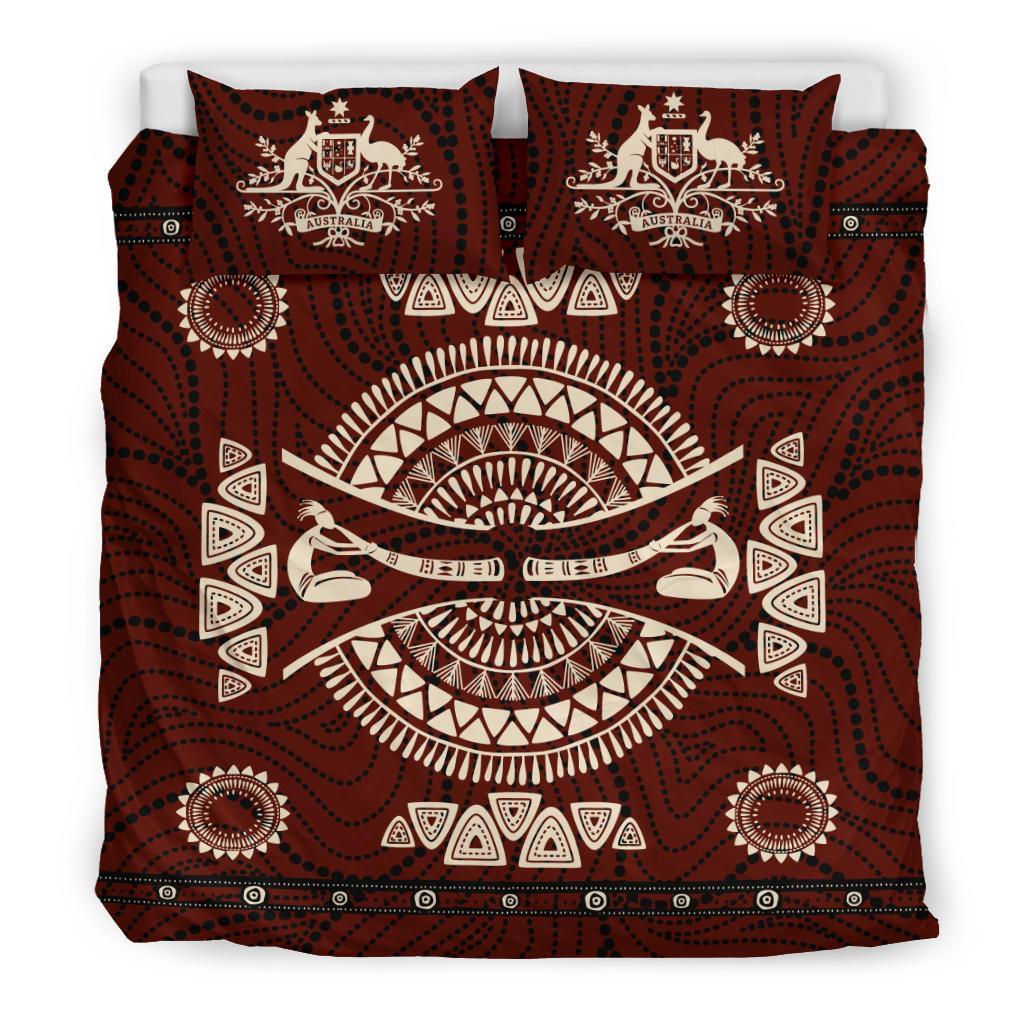 Aboriginal Bedding Sets, Didgeridoo Australia Indigenous Patterns Ver03 - Vibe Hoodie Shop