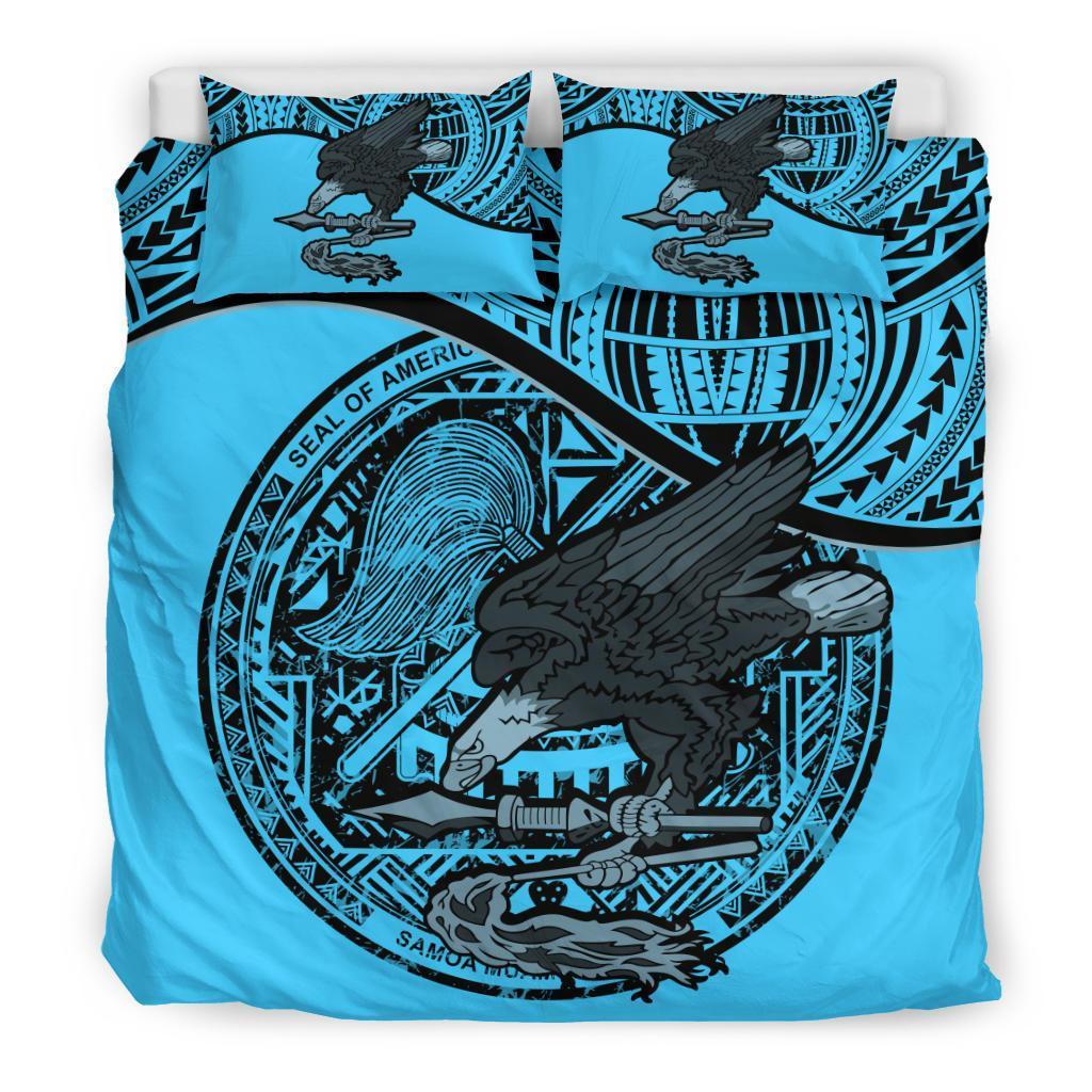 American Samoa Bedding Set Blue - Vibe Hoodie Shop