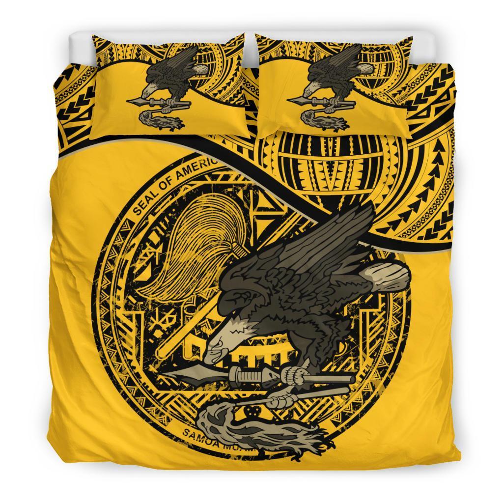 American Samoa Bedding Set Yellow - Vibe Hoodie Shop