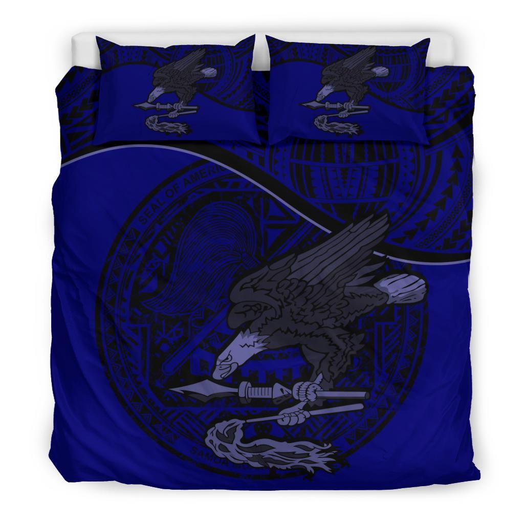 American Samoa Dark Bedding Set Dark Blue - Vibe Hoodie Shop