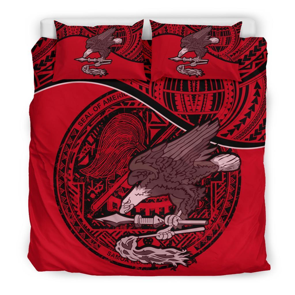 American Samoa Bedding Set Red - Vibe Hoodie Shop