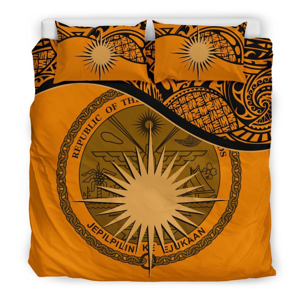 Marshall Islands Bedding Set Orange - Vibe Hoodie Shop