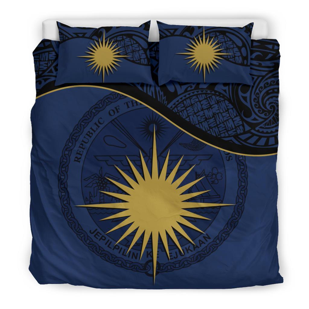 Marshall Islands Bedding Set Dark Blue - Vibe Hoodie Shop