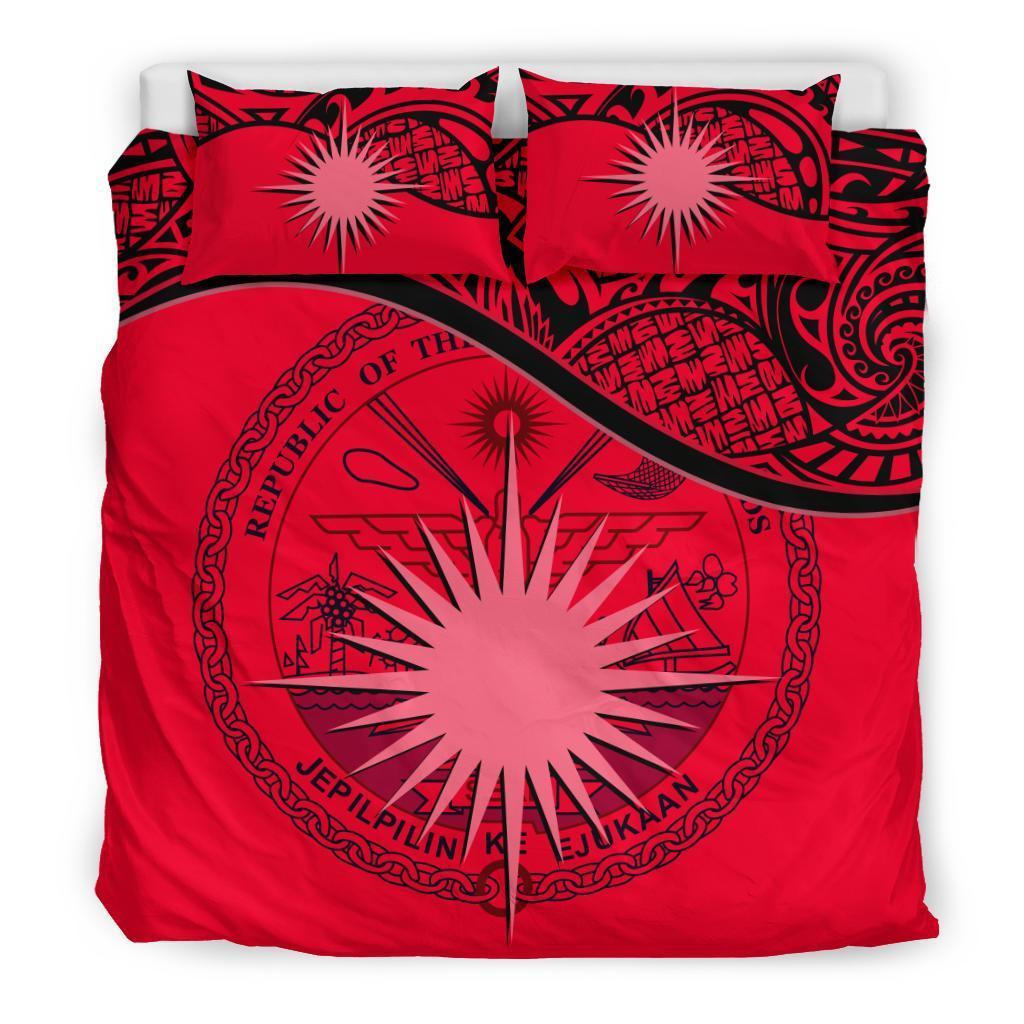 Marshall Islands Bedding Set Red - Vibe Hoodie Shop