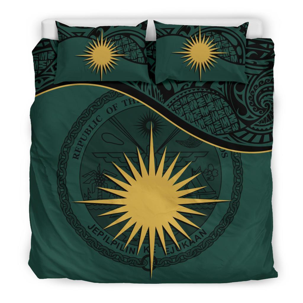 Marshall Islands Bedding Set Green - Vibe Hoodie Shop