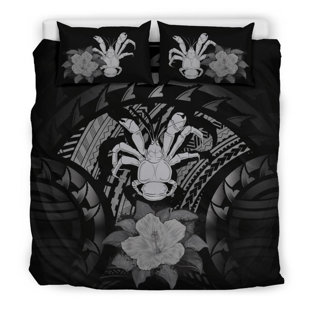 Niue Gray Hibiscus Bedding Set - Vibe Hoodie Shop