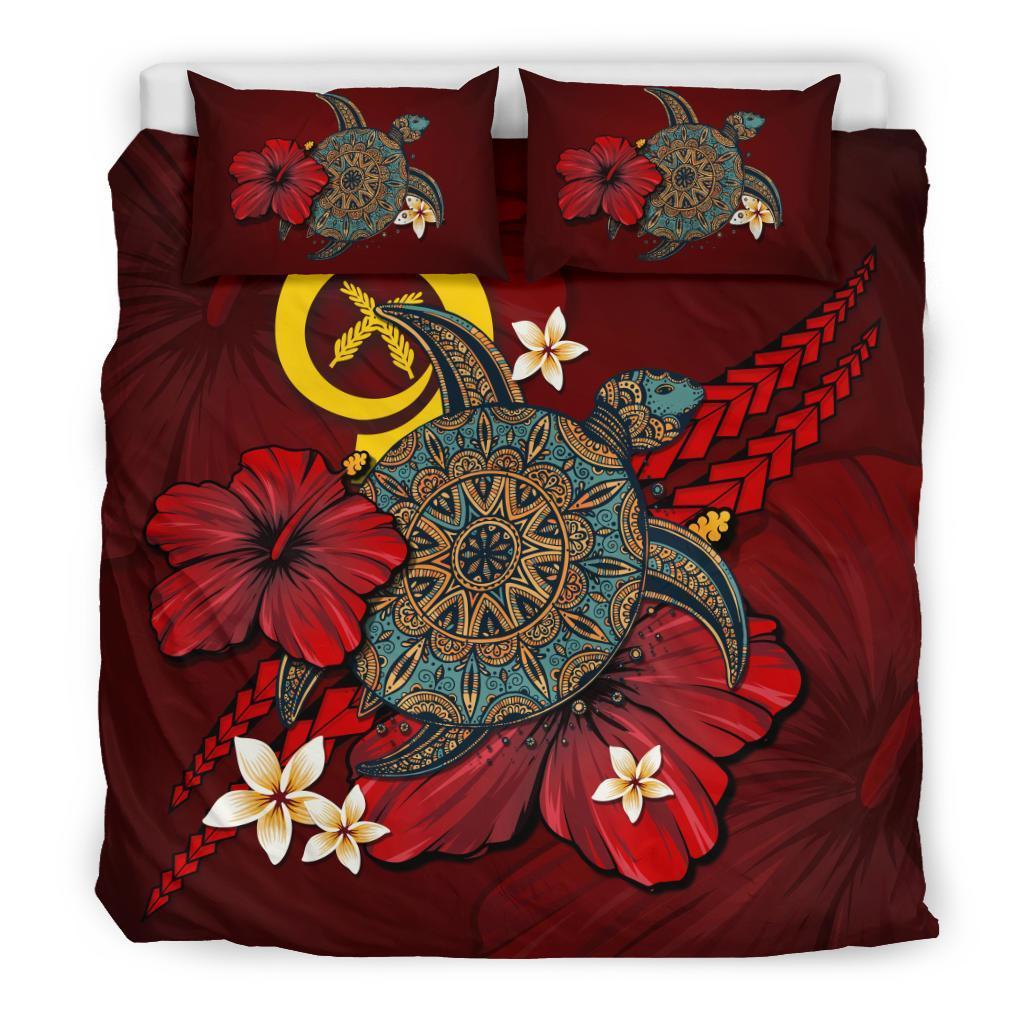 Vanuatu Bedding Set - Red Turtle Tribal - Vibe Hoodie Shop